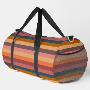  Sunset Watercolor Stripes  Duffle Bag