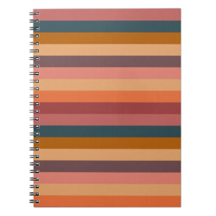 Sunset Watercolor Stripes Notebook
