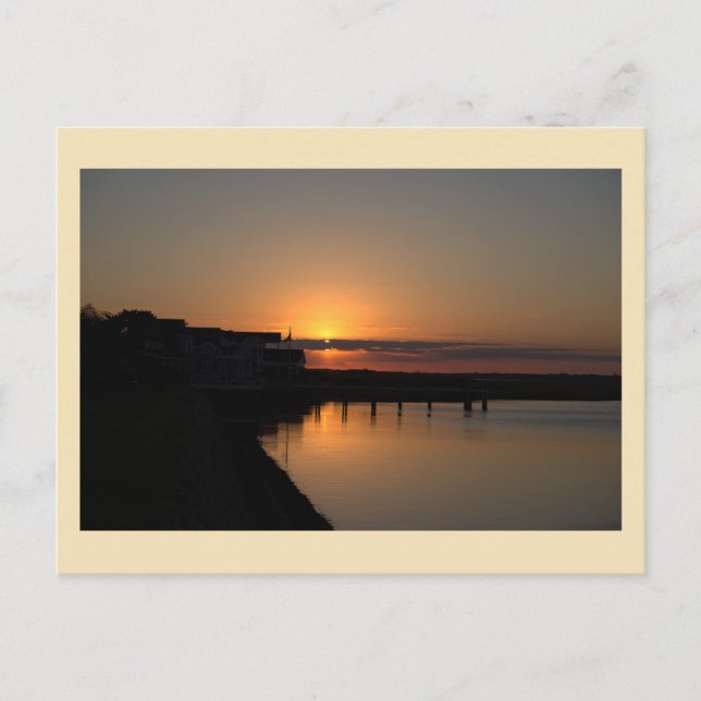 Sunset Waterscape Photo Postcard (Front)