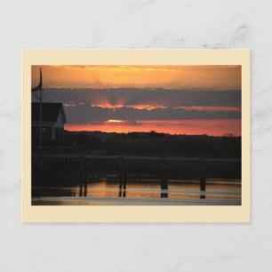 Sunset Waterscape Photo Postcard
