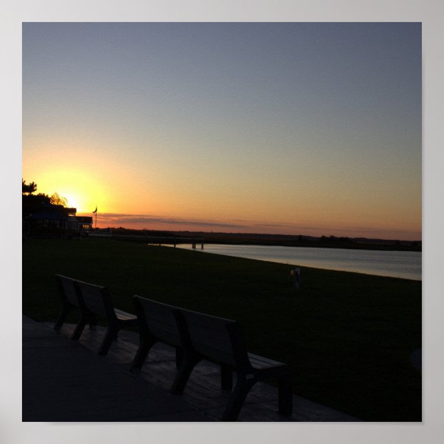 Sunset Waterscape Photo Poster (Front)
