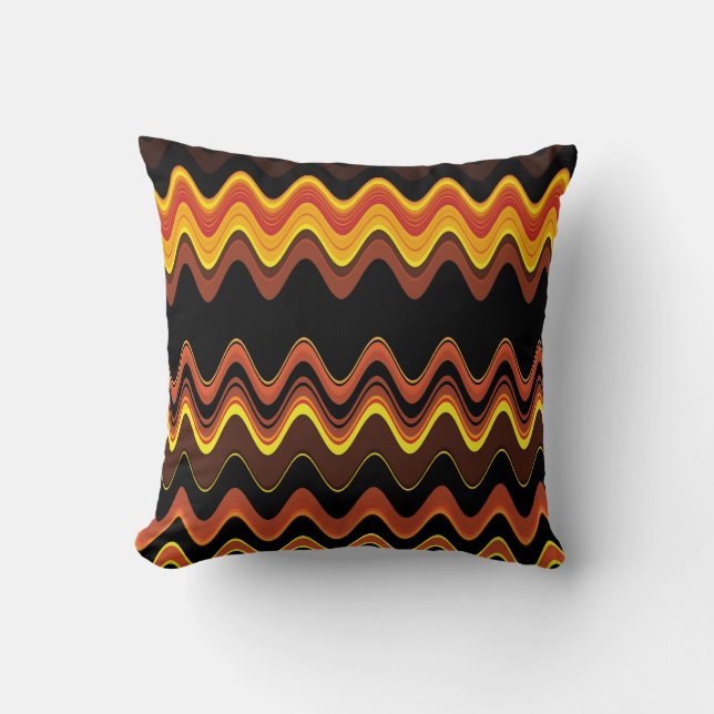 SUNSET WAVES THROW PILLOW (Front)