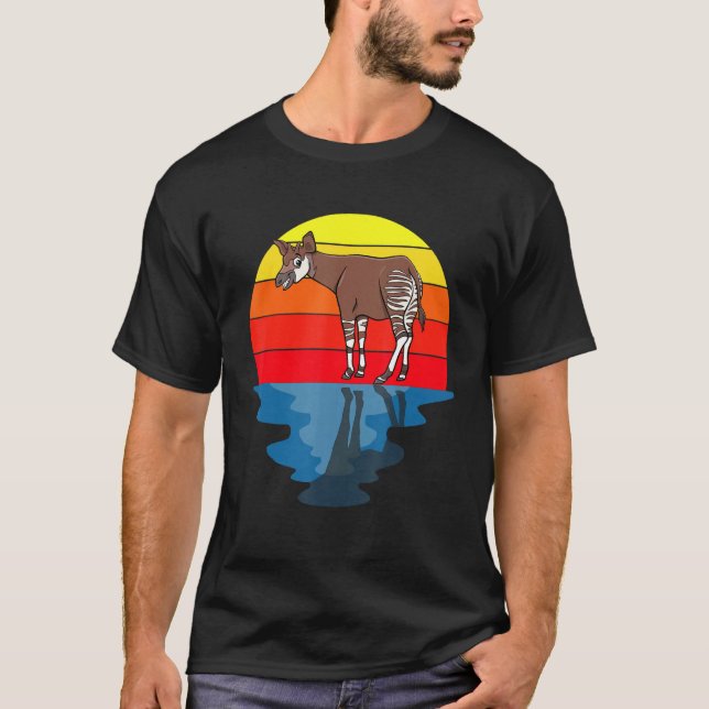 Sunset Wildlife Okapi T-Shirt (Front)