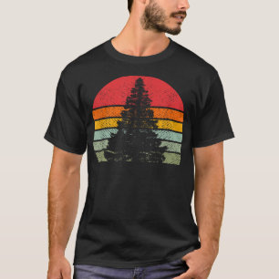 Sunset Wildlife Trees Outdoor Nature Retro Forest T-Shirt