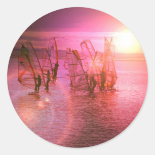 Sunset Windsurfing Sticker