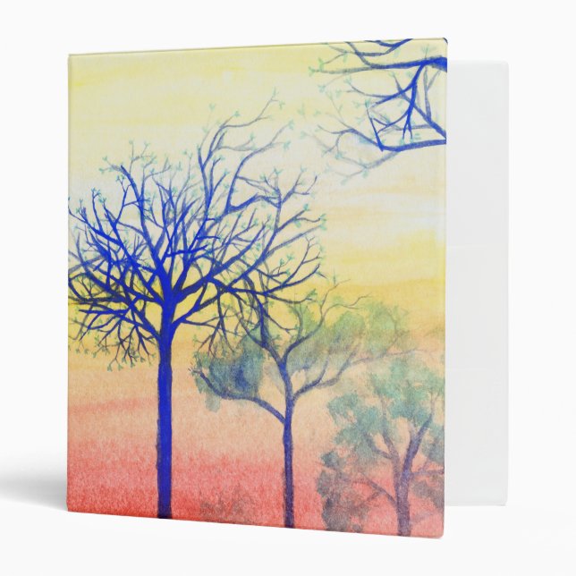 Sunset with Blue Trees Binder (Front/Inside)
