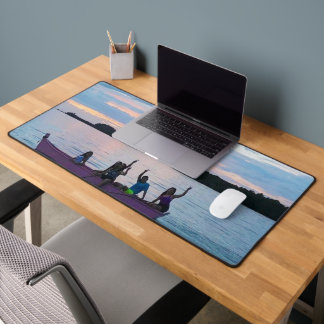 Sunset with Boat Desk Mat
