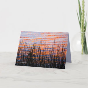 Sunset with Grasses Card