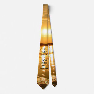SUNSET with Motto - Neck Tie