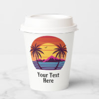 Sunset with Palm Trees Vector-98804