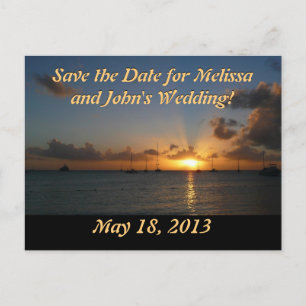 Sunset with Sailboats Postcard