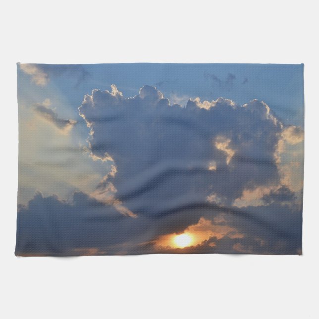 Sunset with Teacup Cloud Formation by STaylor Kitchen Towel (Horizontal)