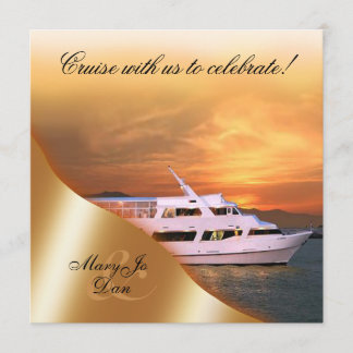 Sunset Yacht Wedding Nautical Invitation