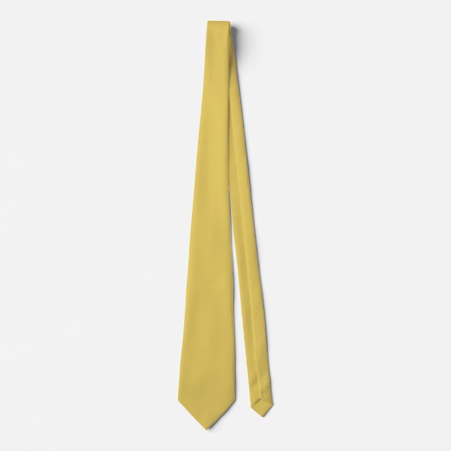 Sunset Yellow E6CB5F Colour - Add Your Name Option Tie (Front)