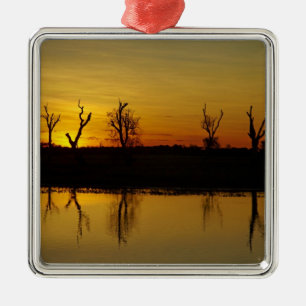 Sunset, Yellow Water Billabong Metal Ornament