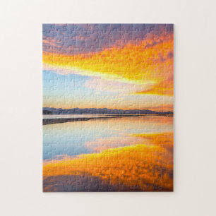 Sunset Yellowstone. Jigsaw Puzzle