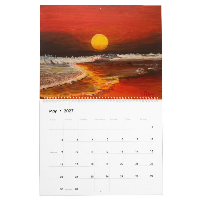 Sunsets by Artist Gary Poling Calendar (May 2027)