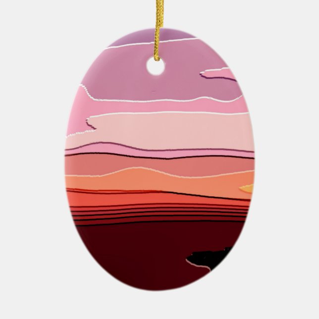 SUNSETS CERAMIC ORNAMENT (Front)