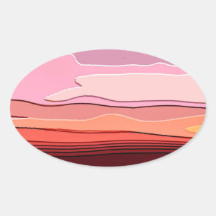 SUNSETS OVAL STICKER