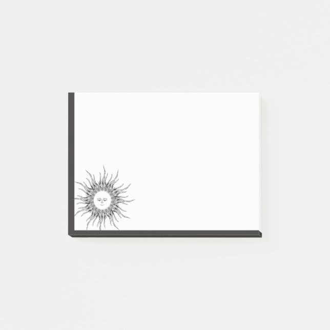 Sunshin Line Drawing Art Post-it Notes (Front)