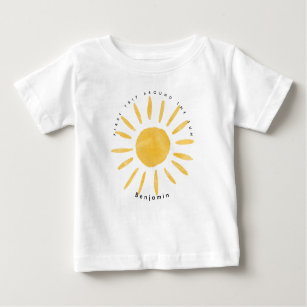 sunshine 1st birthday watercolor sun  baby T-Shirt