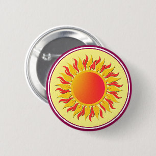 Sunshine 2 Inch Round Button