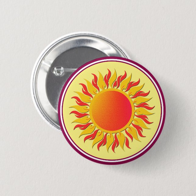 Sunshine 2 Inch Round Button (Front & Back)