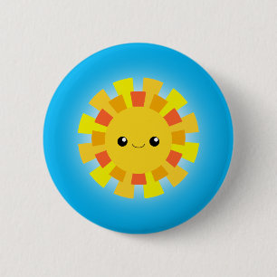 Sunshine 2 Inch Round Button