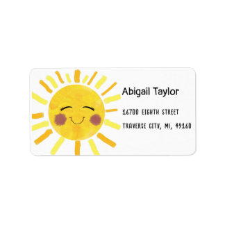 Sunshine Address Label