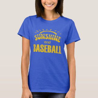 Sunshine and baseball distressed sunny design T-Shirt