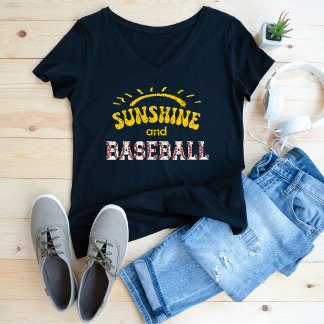 Sunshine and baseball distressed T-Shirt