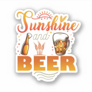 Sunshine And Beer Funny Beach Summer Vacation