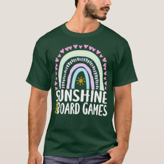 Sunshine and Board Games Cute Rainbow Gift for Wom T-Shirt