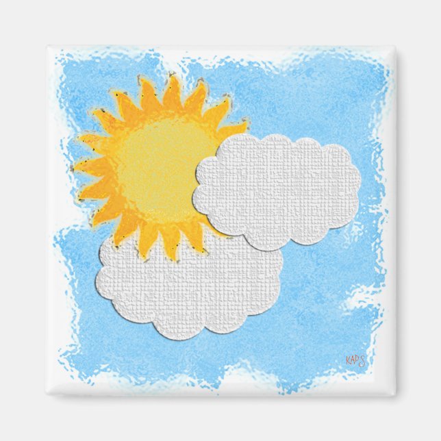Sunshine and Clouds Animated Magnet (Front)