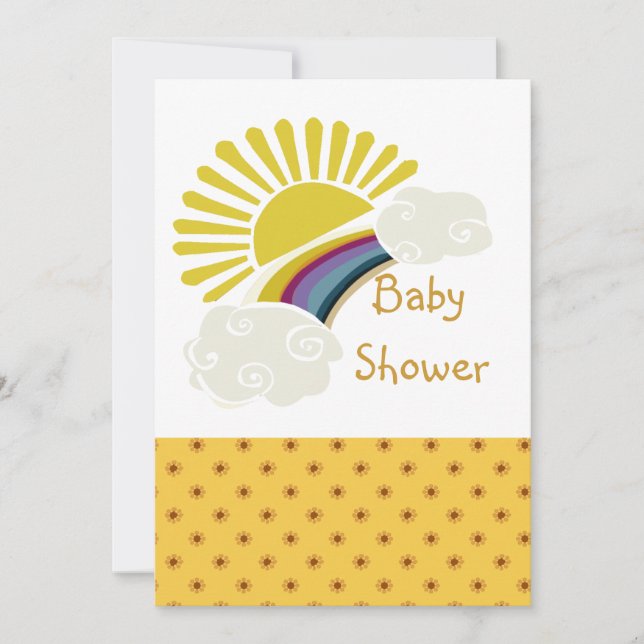 Sunshine and Clouds Baby Shower Invitation (Front)
