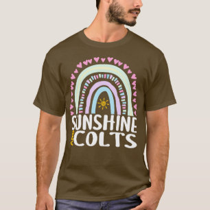 Sunshine and Colts Cute Rainbow Gift for Womens Ki T-Shirt