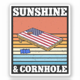 Sunshine And Cornhole Game hobby Retro Gift Funny