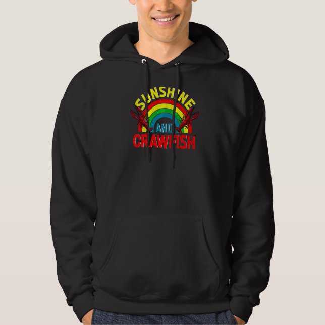 Sunshine And Crawfish Cajun Boil Love Crayfish Eat Hoodie (Front)