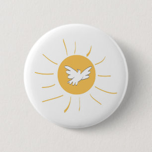 Sunshine and Dove 2 Inch Round Button