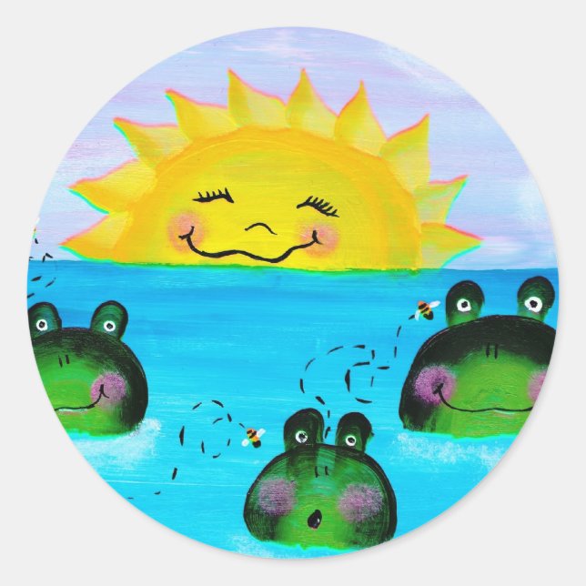 SUNSHINE and Frogs Sticker (Front)
