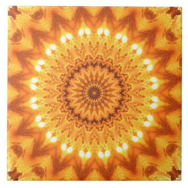Sunshine and Happiness Mandala Tile - Large (Front)