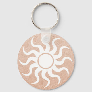 SUNSHINE and Jewels on Golden Embossed Foil Keychain