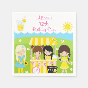 Sunshine and Lemonade Birthday Napkin