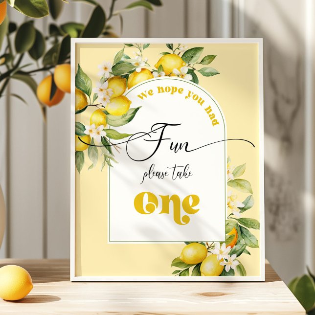 Sunshine and lemonade citrus Favours take One Poster (Creator Uploaded)