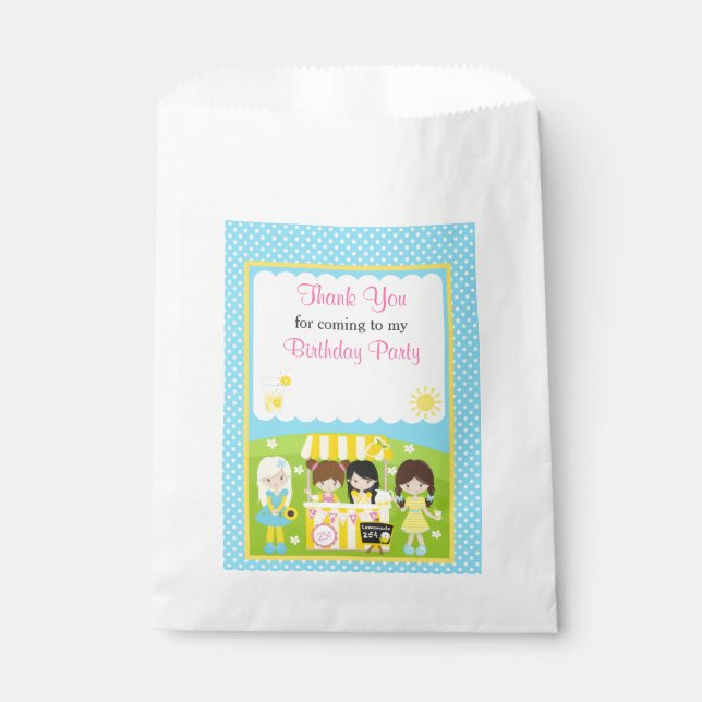 Sunshine and Lemonade Favour Bag (Front)
