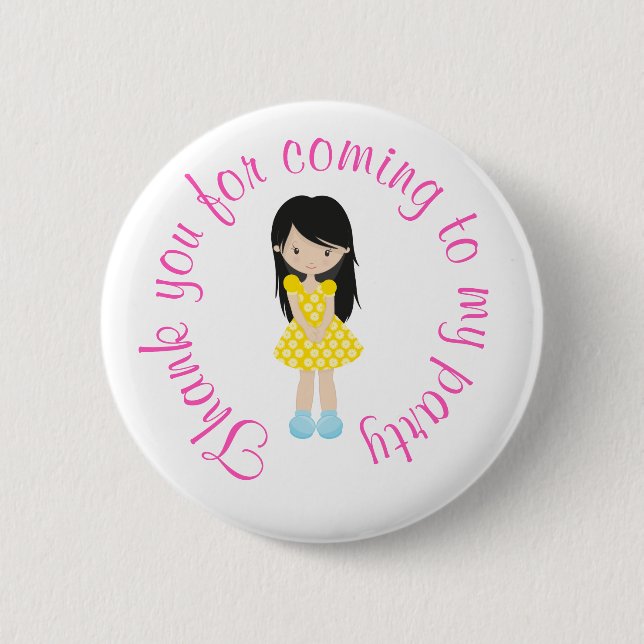 Sunshine and Lemonade 'Thank you for coming'  2 Inch Round Button (Front)