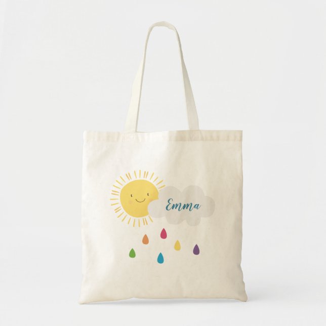 Sunshine and Rainbows Art Tote Bag (Front)