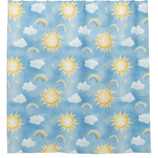 Sunshine and Rainbows Shower Curtain