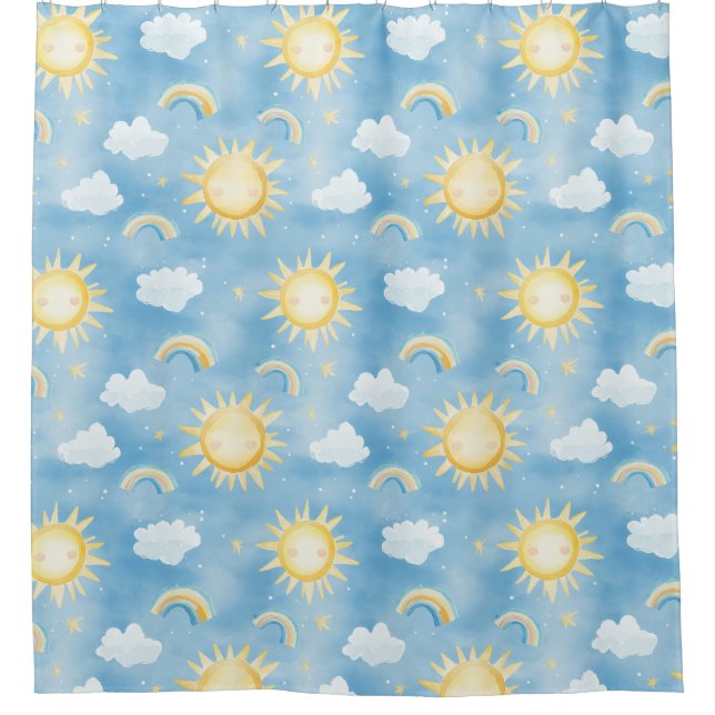 Sunshine and Rainbows Shower Curtain (Front)