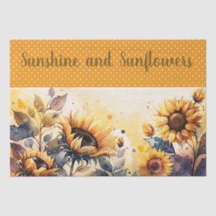 Sunshine and Sunflowers in Autumn / Fall Colours Tissue Paper